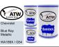 Preview: Chevrolet, Blue Ray Metallic, WA189X / G54: 500ml Lackdose + 500ml Klarlack + 250ml Härter - Set, von ATW Autoteile West.